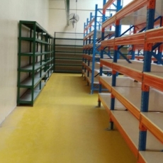 Heavy Duty Pallet Racks w/ Plywood
