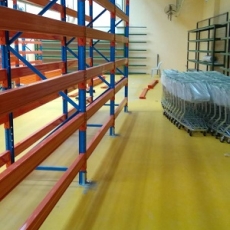 Heavy Duty Pallet Racks w/ Plywood