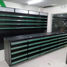 Check out counter with Back Wall