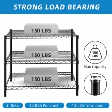 guanriver wire shelving 3 tier storage rack 2